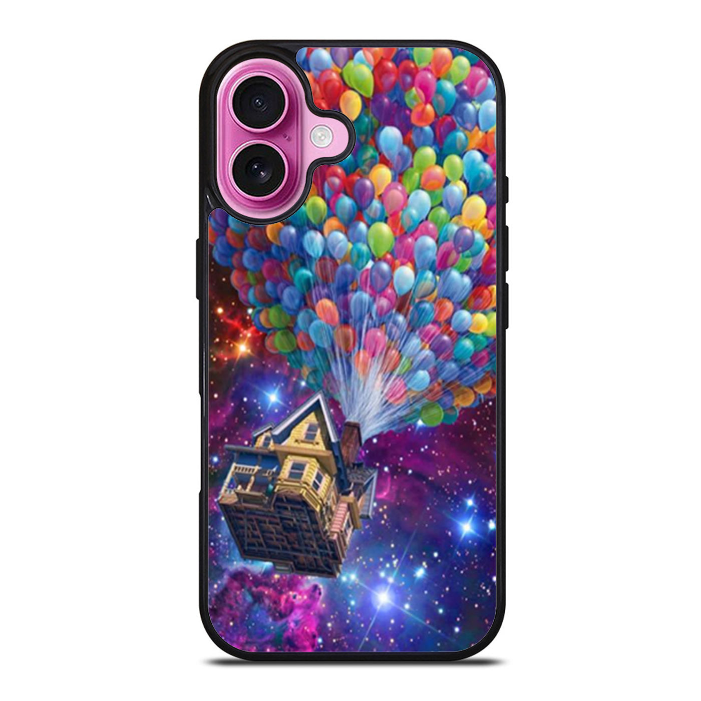 Balloons Flying House in Galaxy Nebula iPhone Case Cover