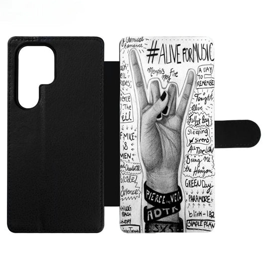 Band Collage Two Wallet Samsung Case