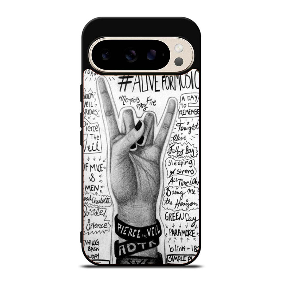 Band Collage Two Google Pixel 9 Pro Case