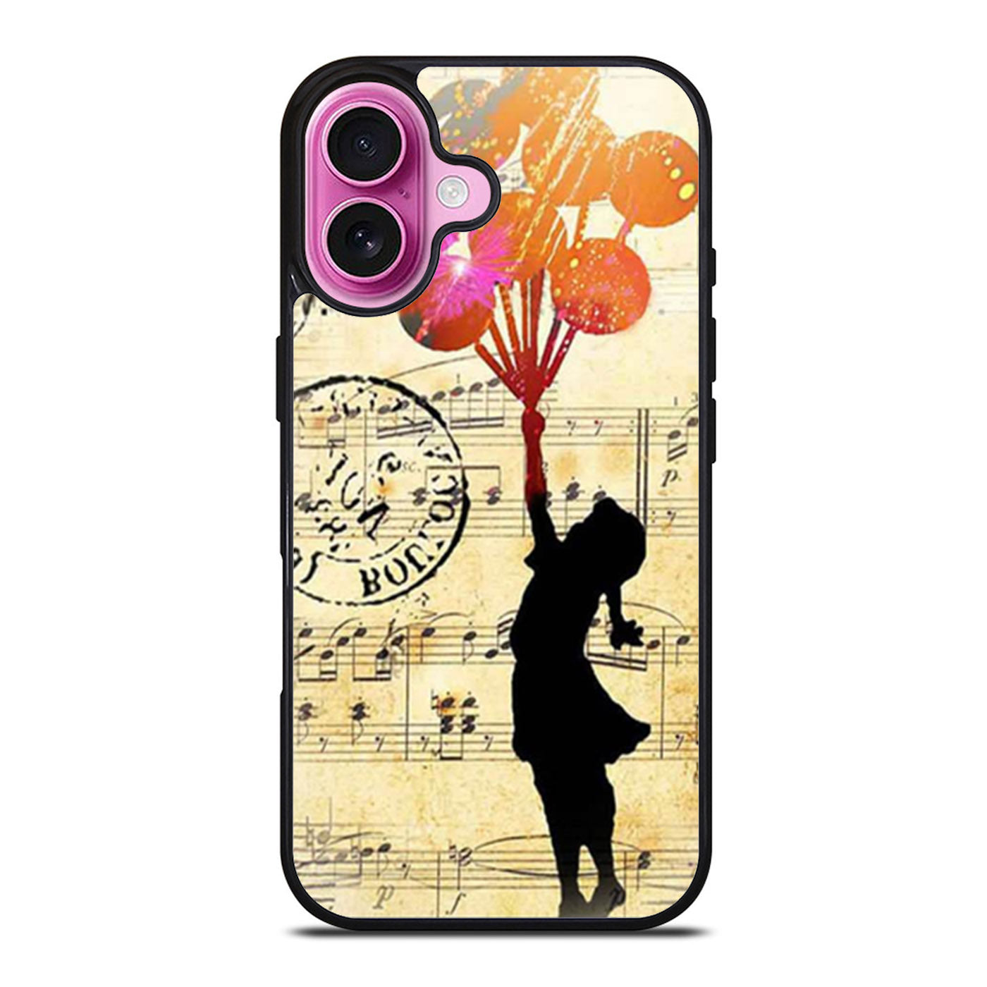 Banksy Balloon Girl Music Sheet iPhone Case Cover