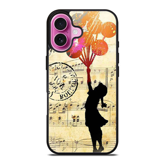 Banksy Balloon Girl Music Sheet iPhone Case Cover