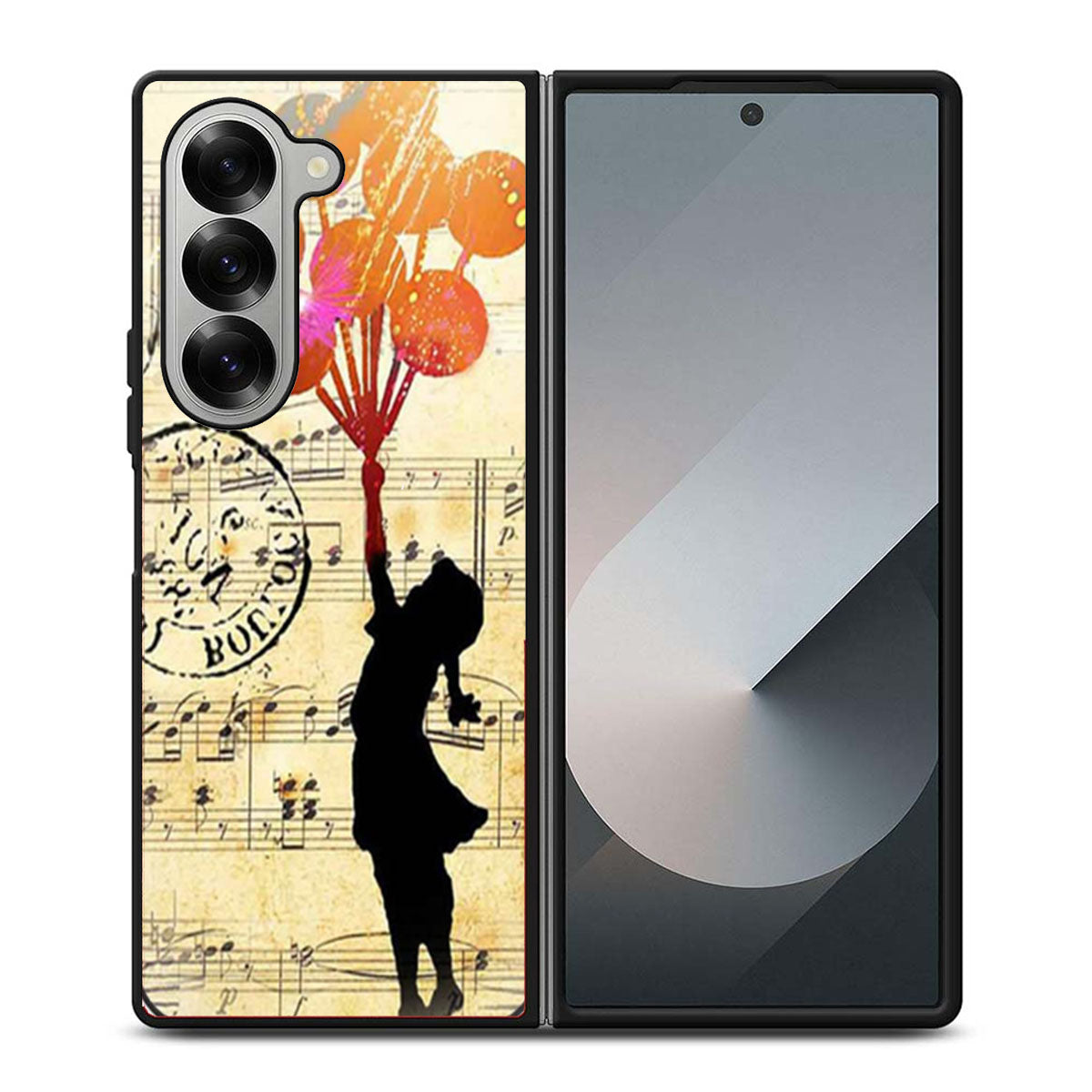 Banksy Balloon Girl Music Sheet Samsung Z Fold 6 Case