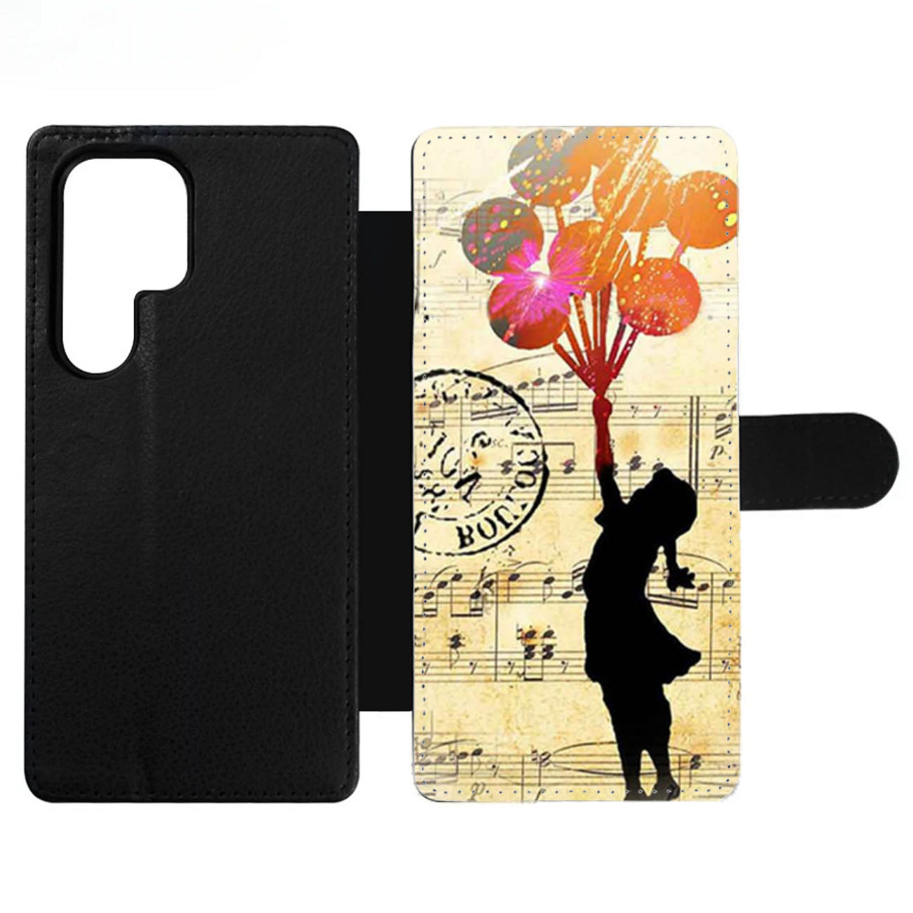 Banksy Balloon Girl Music Sheet Wallet Samsung Case