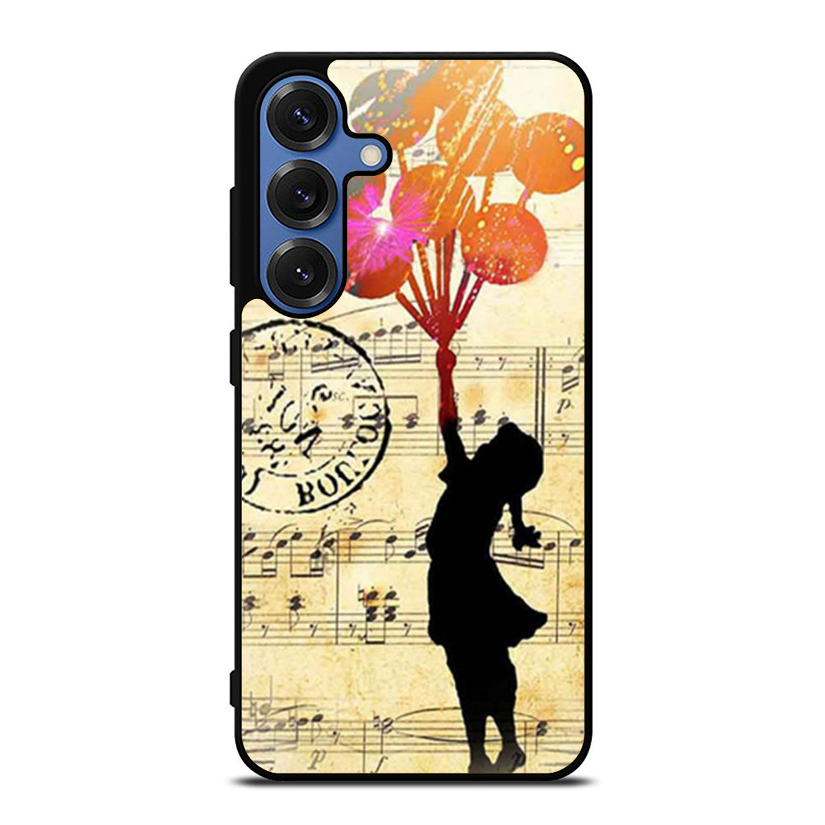 Banksy Balloon Girl Music Sheet Samsung S25 Ultra Case