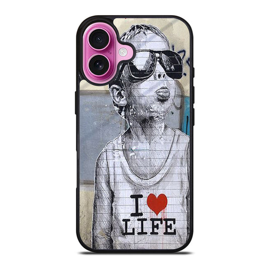 Banksy I Love Life iPhone Case Cover