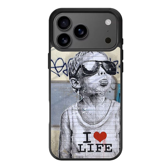 Banksy I Love Life iPhone 17 Pro Max Case