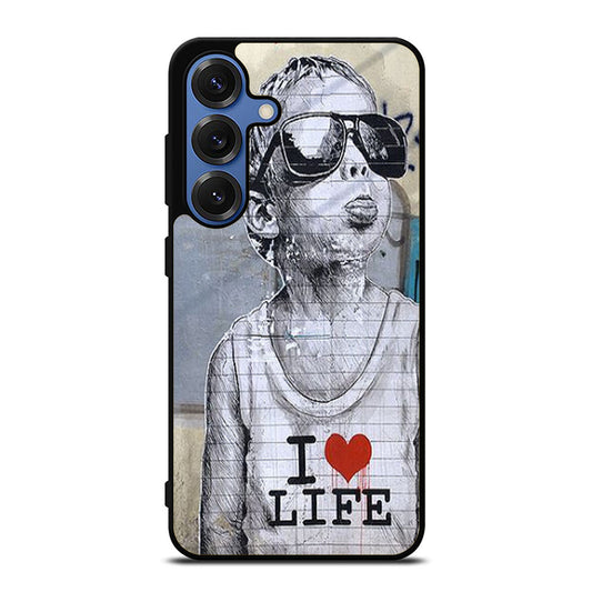 Banksy I Love Life Samsung S25 Ultra Case