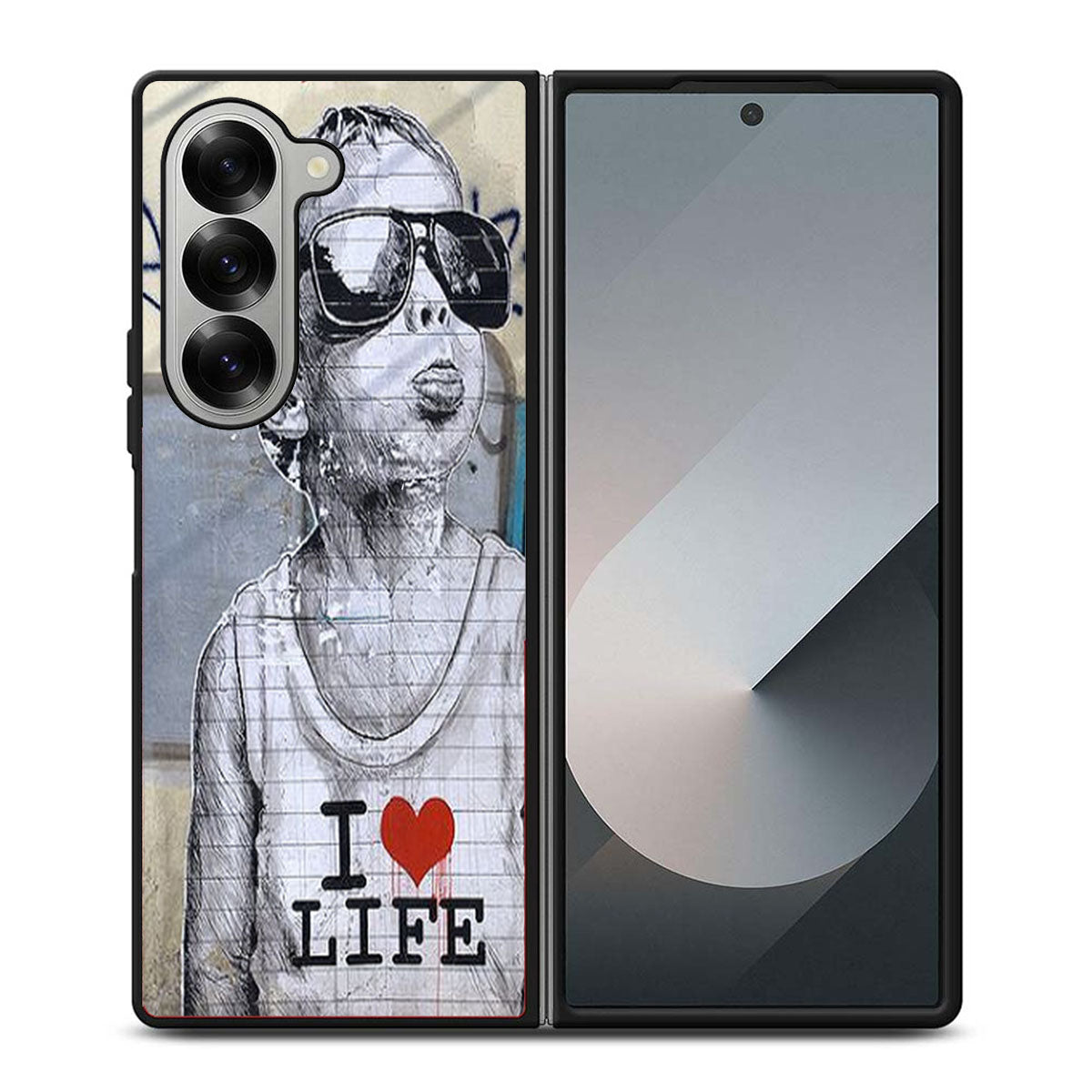 Banksy I Love Life Samsung Z Fold 6 Case