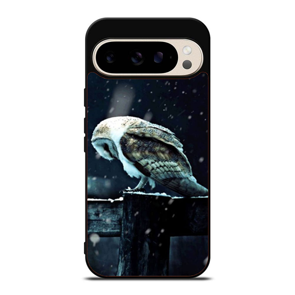Barn Owl Tyto Alba in Snow Google Pixel 9 Pro Case