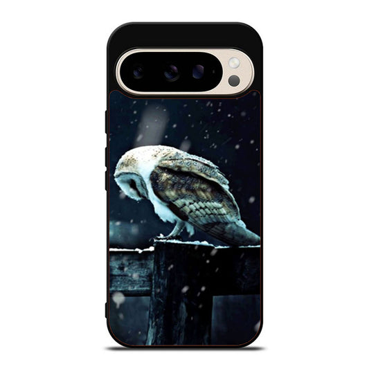 Barn Owl Tyto Alba in Snow Google Pixel 9 Pro Case