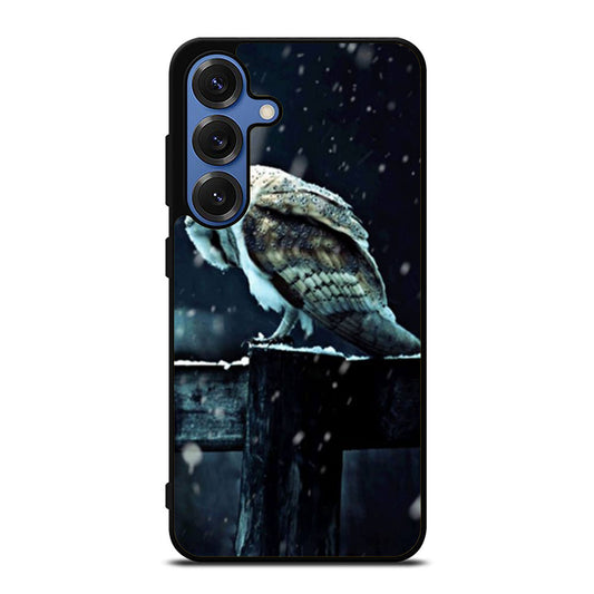 Barn Owl Tyto Alba in Snow Samsung S25 Ultra Case