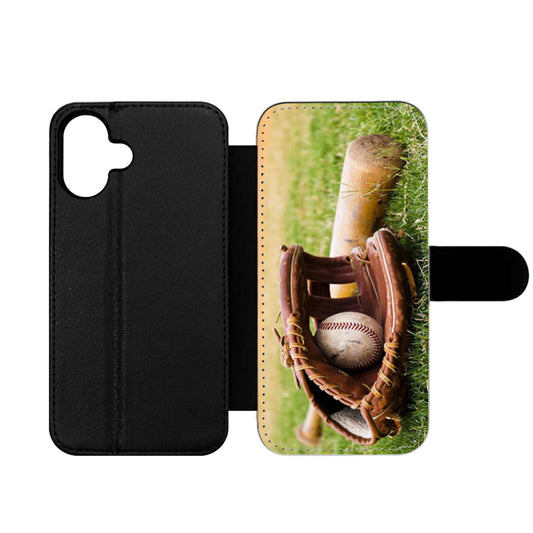 Baseball Glove Bat Wallet iPhone Case