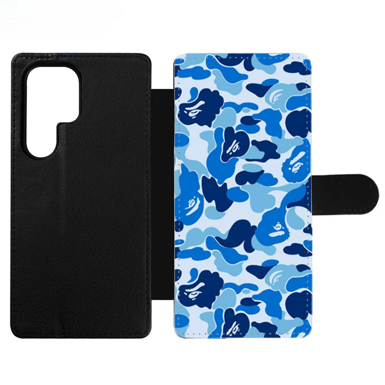 Bathing Ape Bape Blue Camo Wallet Samsung Case