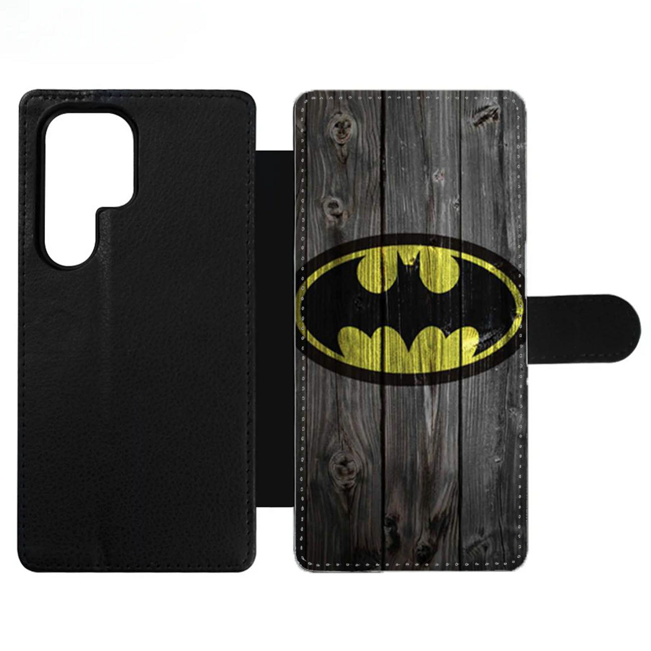 Batman Emblem Logo Wood Wallet Samsung Case