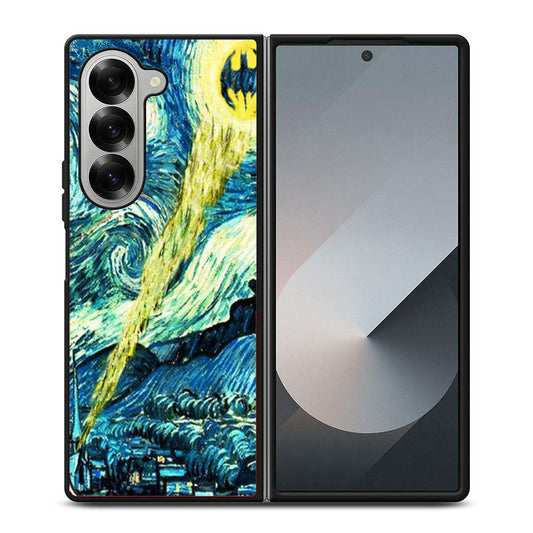 Batman Logo Starry Night Samsung Z Fold 6 Case
