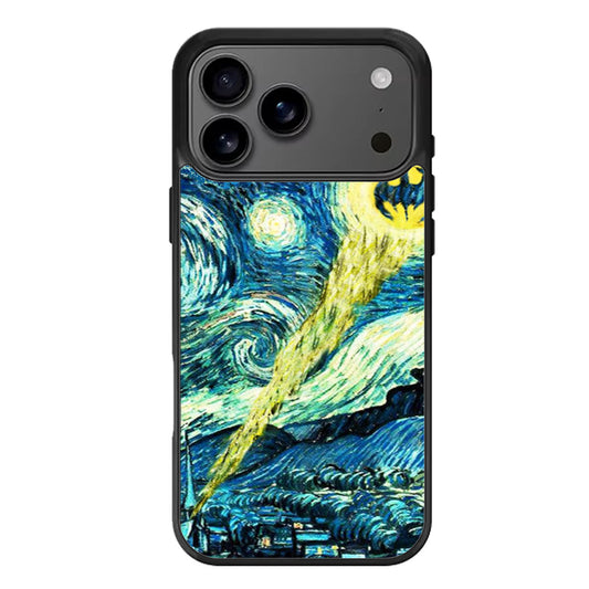 Batman Logo Starry Night iPhone 17 Pro Max Case