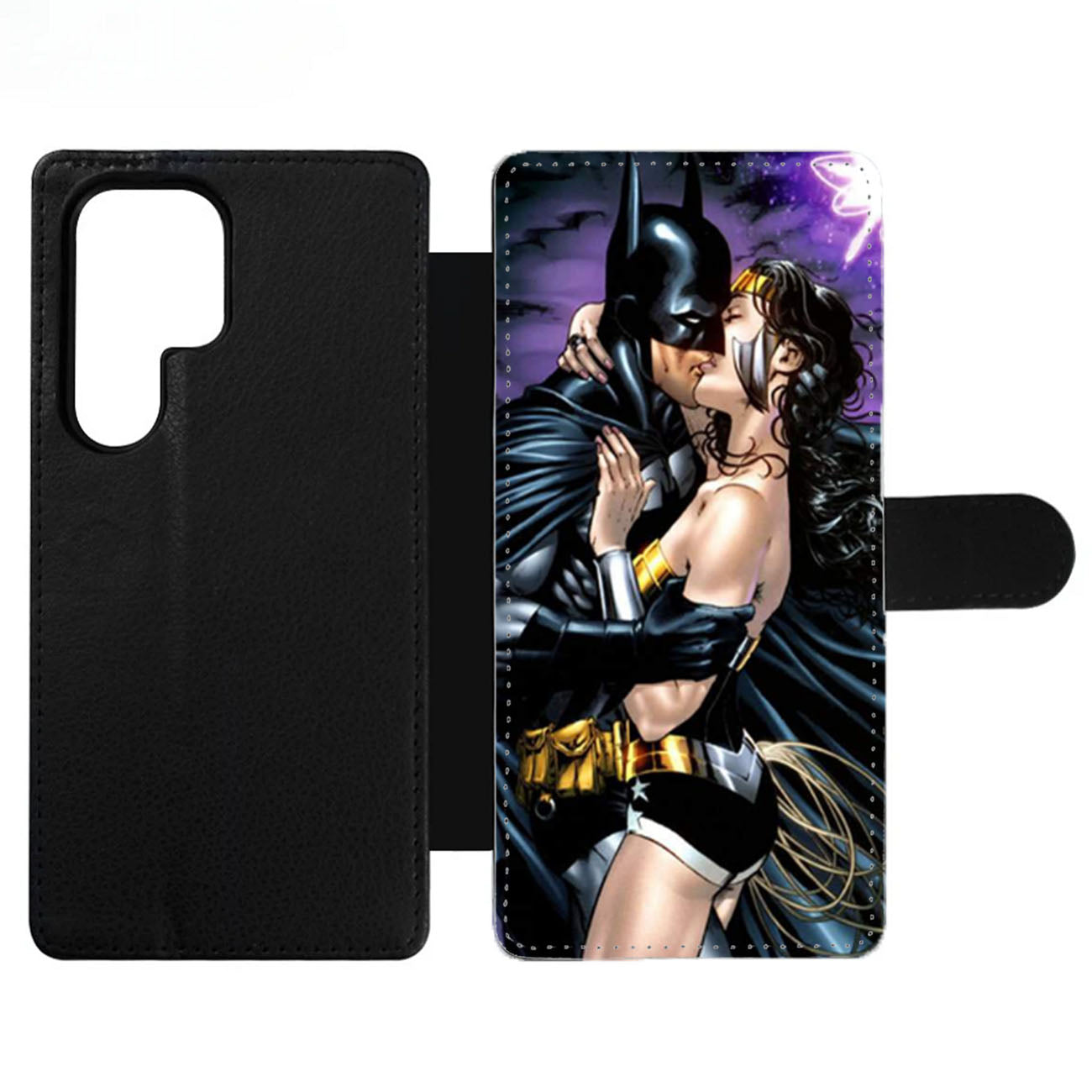 Batman Love Wonder Woman Wallet Samsung Case