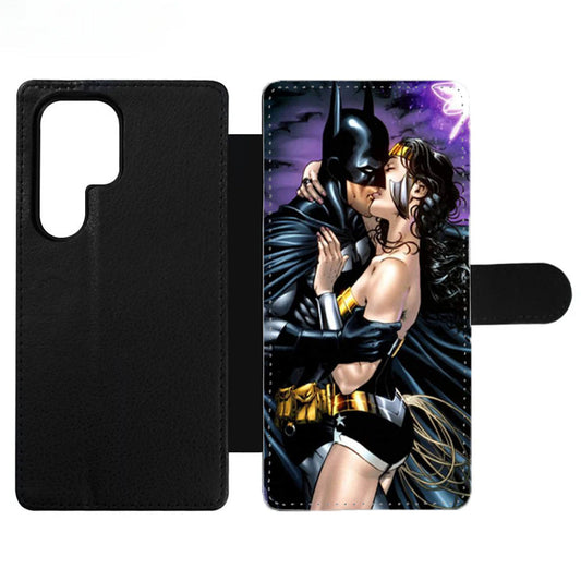 Batman Love Wonder Woman Wallet Samsung Case