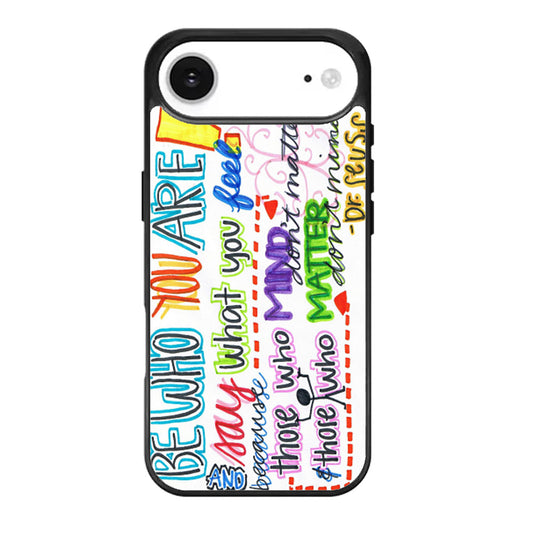 Be Who You Are Quote iPhone Air Case
