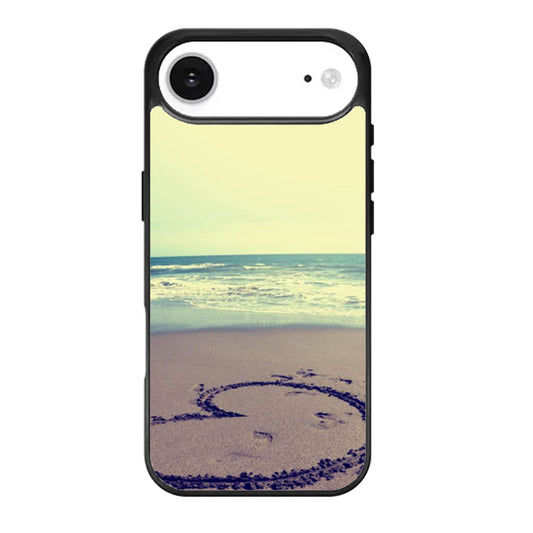 Beach Sand Heart Drawing iPhone Air Case