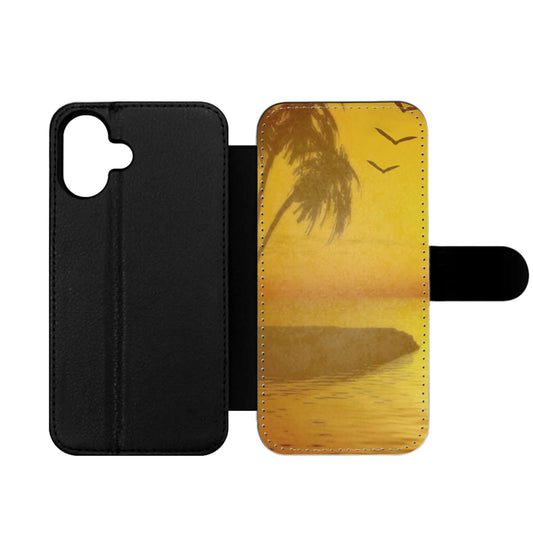Beach Sunset Wallet iPhone Case
