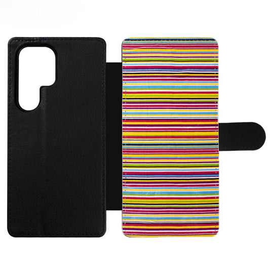 Beach Towel Stripes Wallet Samsung Case