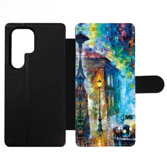 Beautiful Flower Printing Wallet Samsung Case