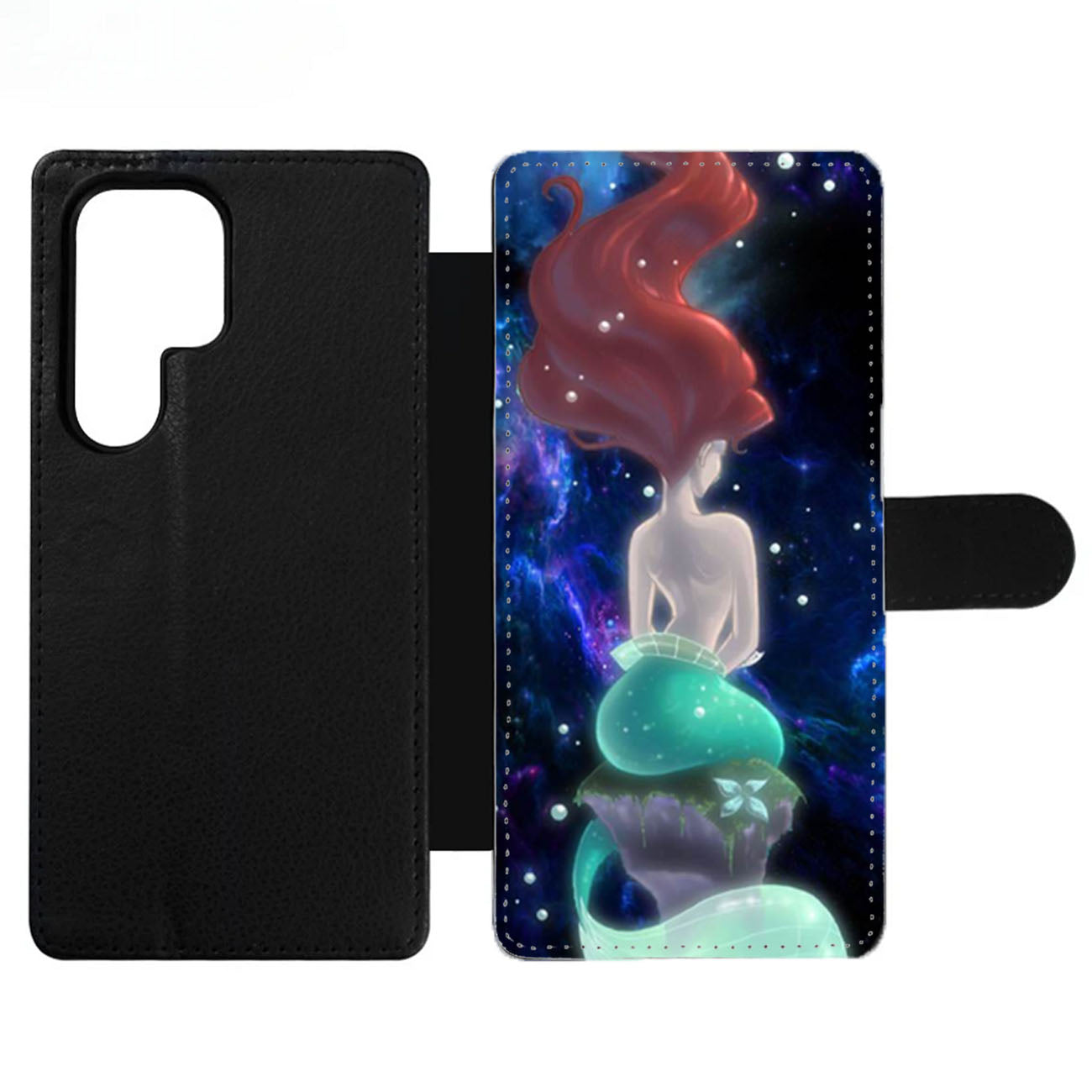 Beautiful Hair Ariel Little Mermaid Wallet Samsung Case