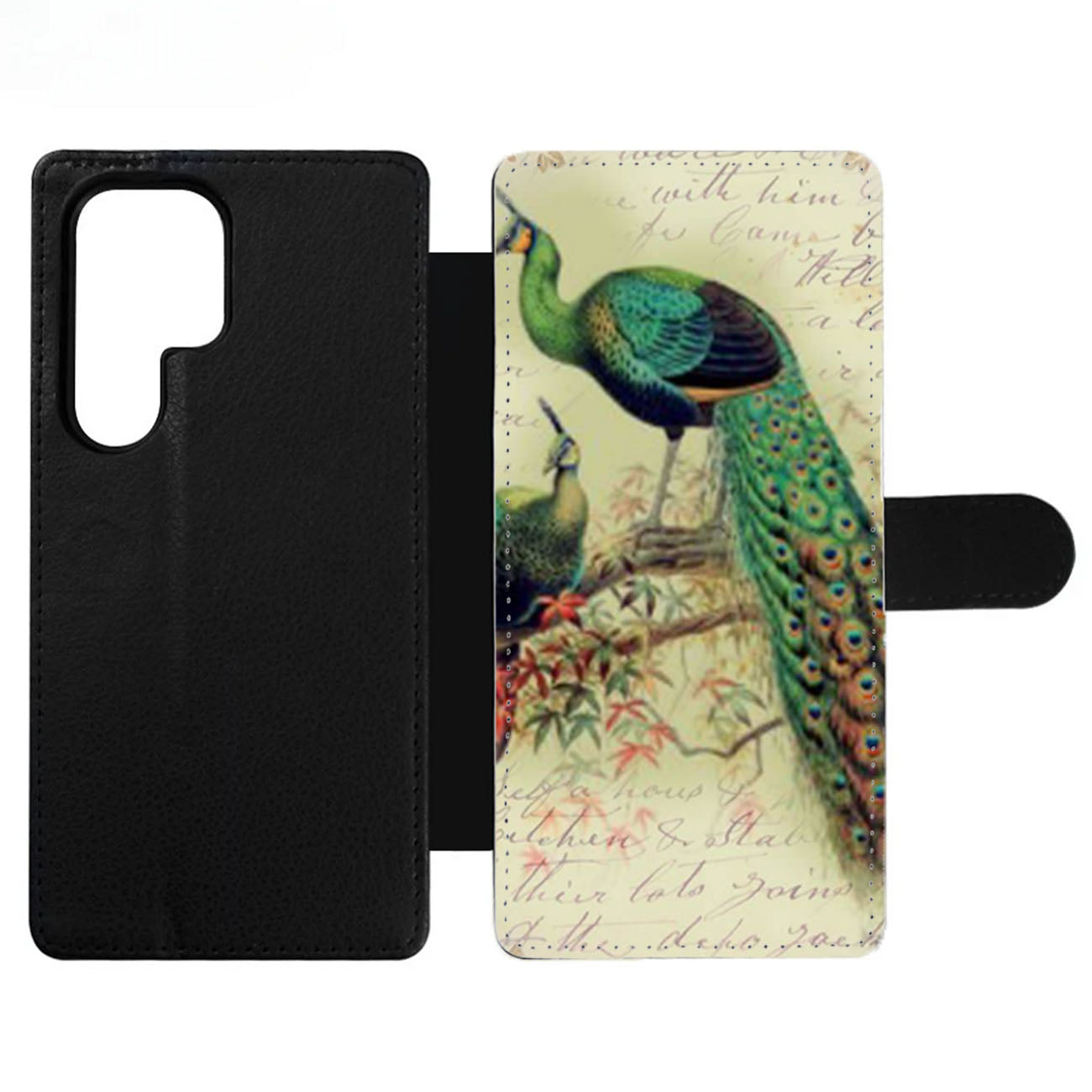 Beautiful Peacock Collage Wallet Samsung Case