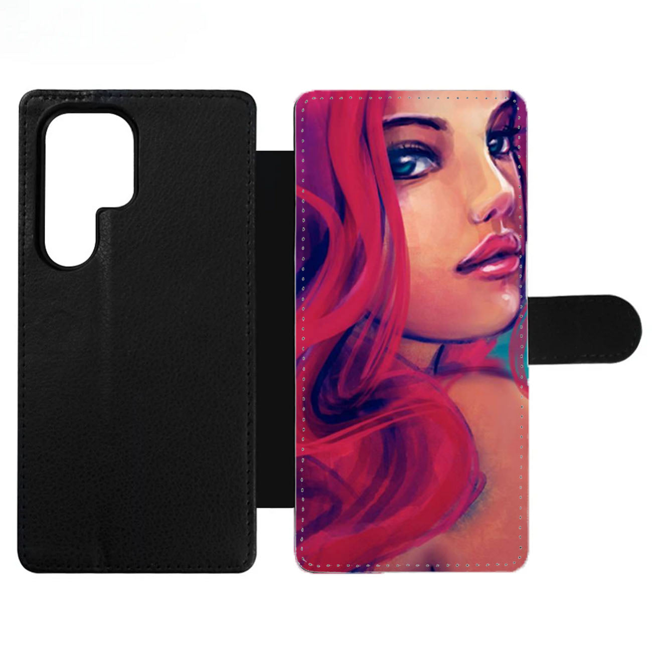 Beauty Hair Ariel Little Mermaid Wallet Samsung Case