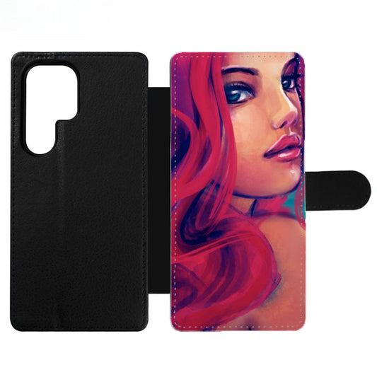 Beauty Hair Ariel Little Mermaid Wallet Samsung Case