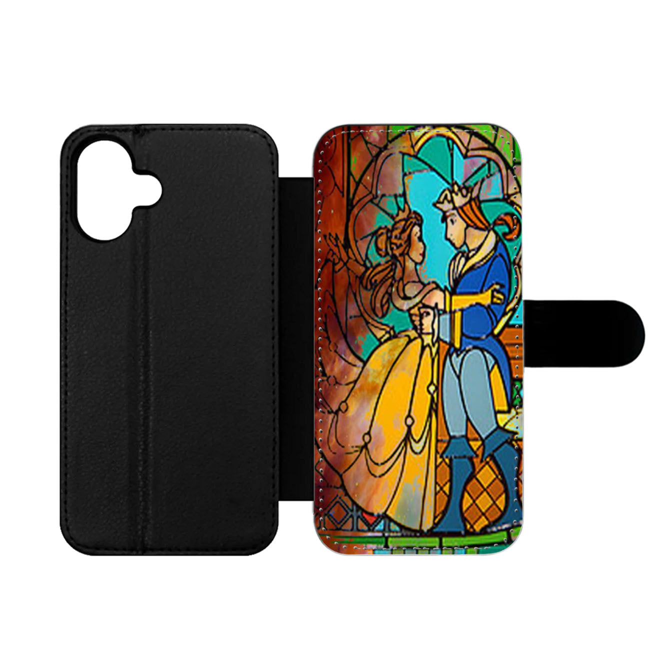 Beauty and The Beast Galaxy Space Wallet iPhone Case