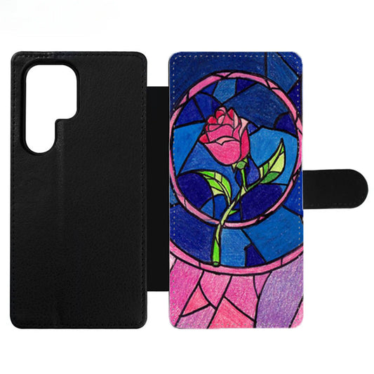 Beauty and The Beast Rose Wallet Samsung Case