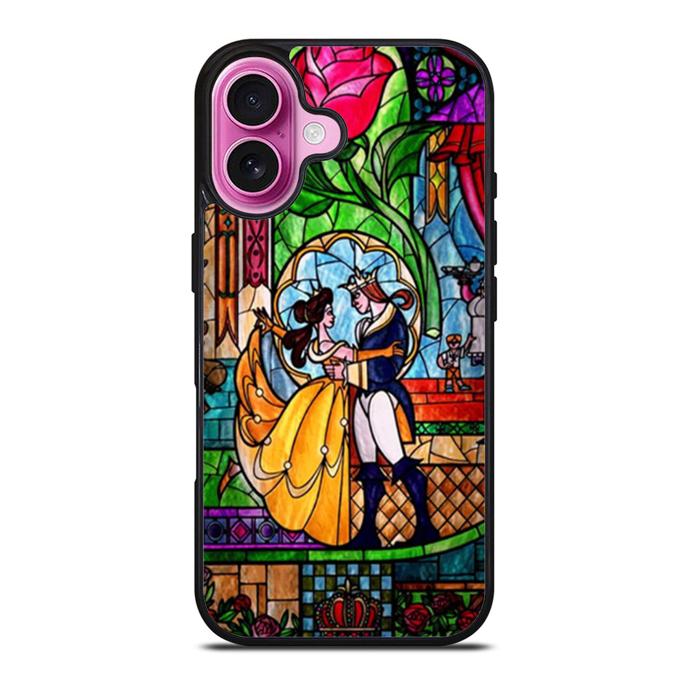 Beauty and The Beast Stained Glass iPhone Case Cover