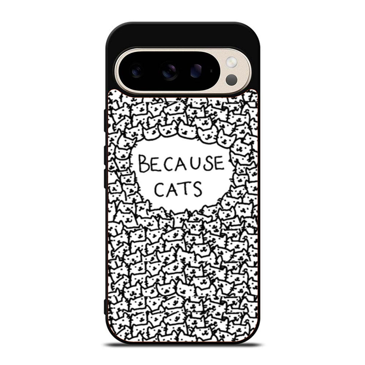Because Cats Black and White Google Pixel 9 Pro Case