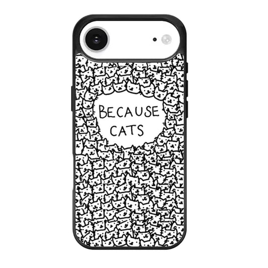 Because Cats Black and White iPhone Air Case