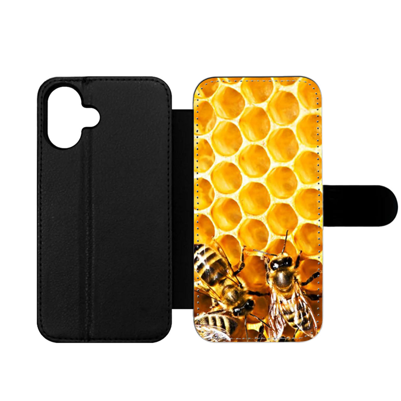 Bee on Honeycomb Wallet iPhone Case