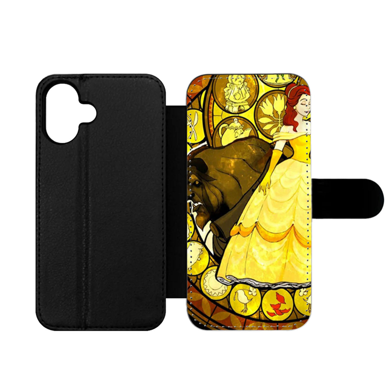Belle Stained Glass Wallet iPhone Case