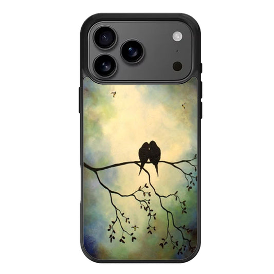 Birds In Tree Branch iPhone 17 Pro Max Case
