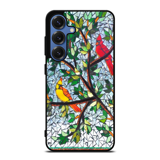 Birds in Tree Mozaic Samsung S25 Ultra Case