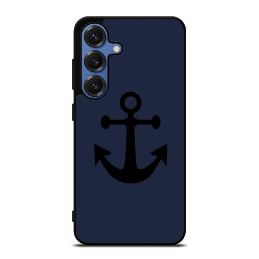 Black Anchor On Blue Word Quote Samsung S25 Ultra Case