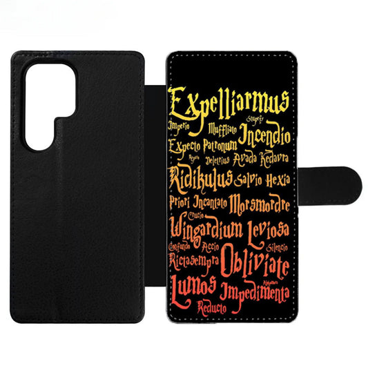 Black Magic Spells Harry Potter Wallet Samsung Case