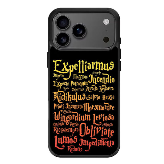 Black Magic Spells Harry Potter iPhone 17 Pro Max Case