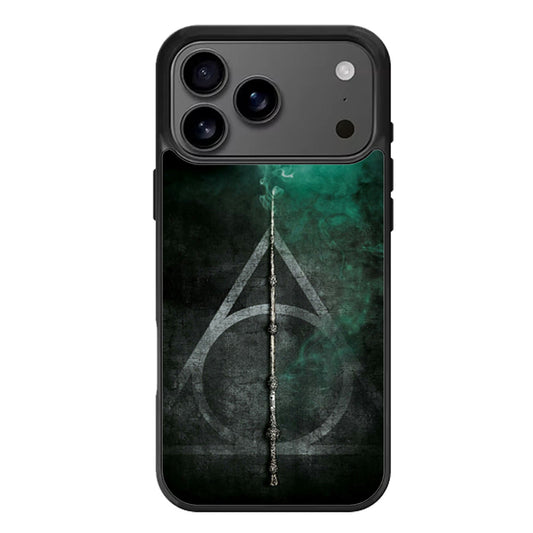 Black Wood Deathly Hallow iPhone 17 Pro Max Case