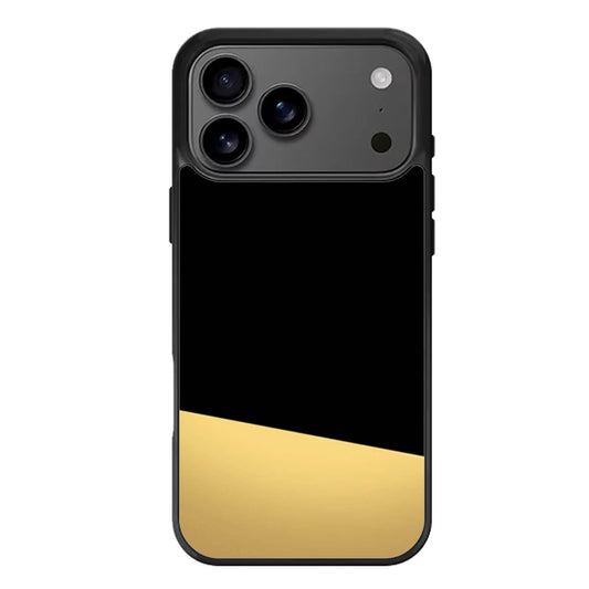 Black and Gold Color Block iPhone 17 Pro Max Case