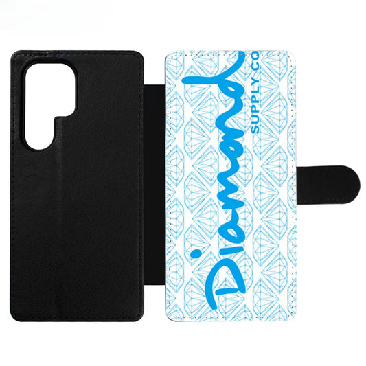 Blue Diamond Supply Co Pattern Wallet Samsung Case