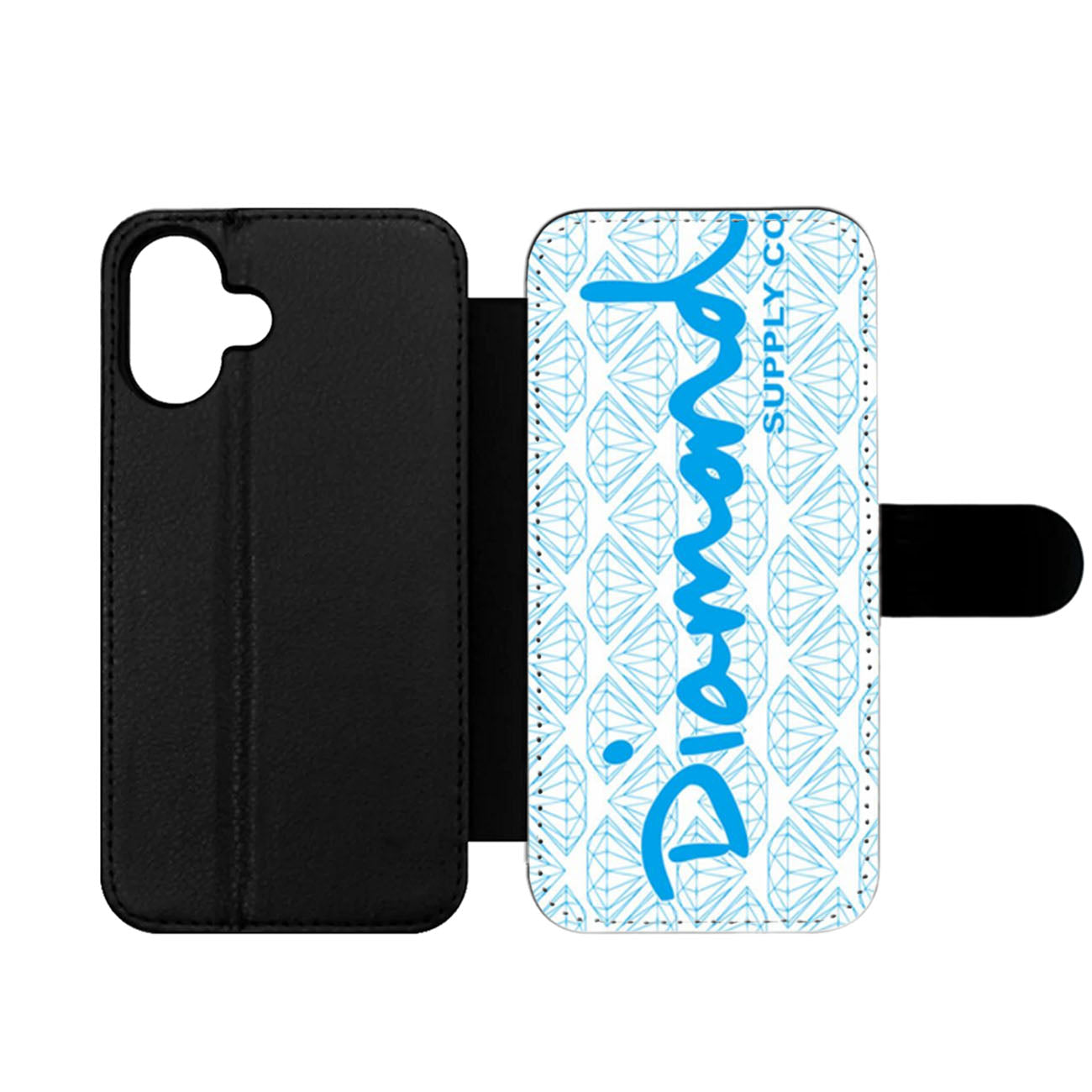 Blue Diamond Supply Co Pattern Wallet iPhone Case