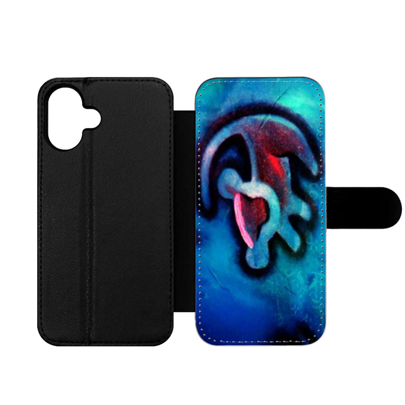 Blue Lion King Drawing Wallet iPhone Case