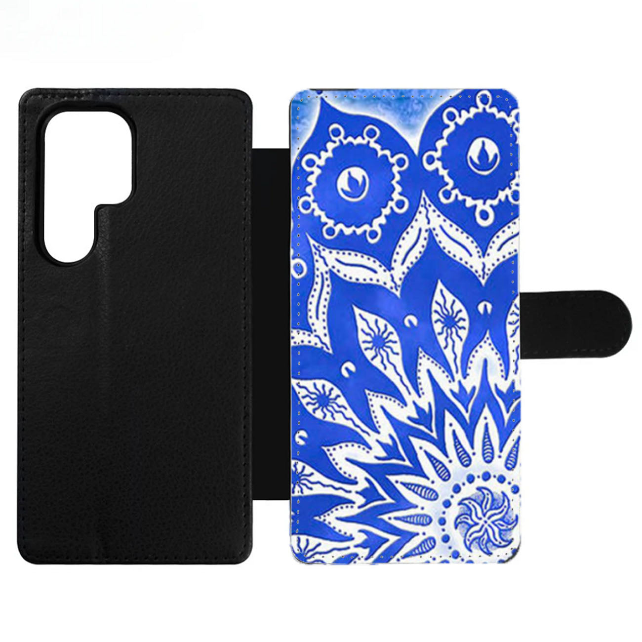 Blue Mandala Pattern Wallet Samsung Case