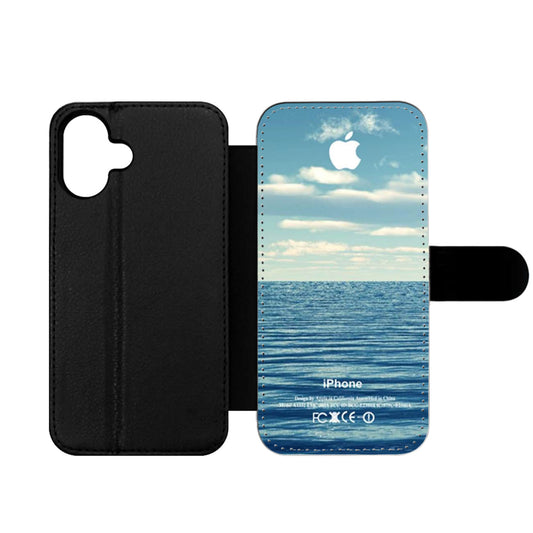 Blue Ocean Beach Photograph Spring Summer Wallet iPhone Case